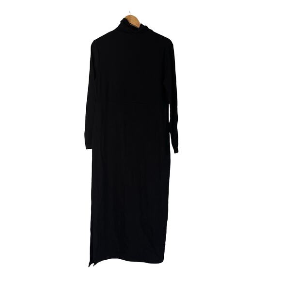 A632040 WOMEN WITH CONTROL Jersey Tummy Control Midi Dress Black Petite L - Picture 5 of 6
